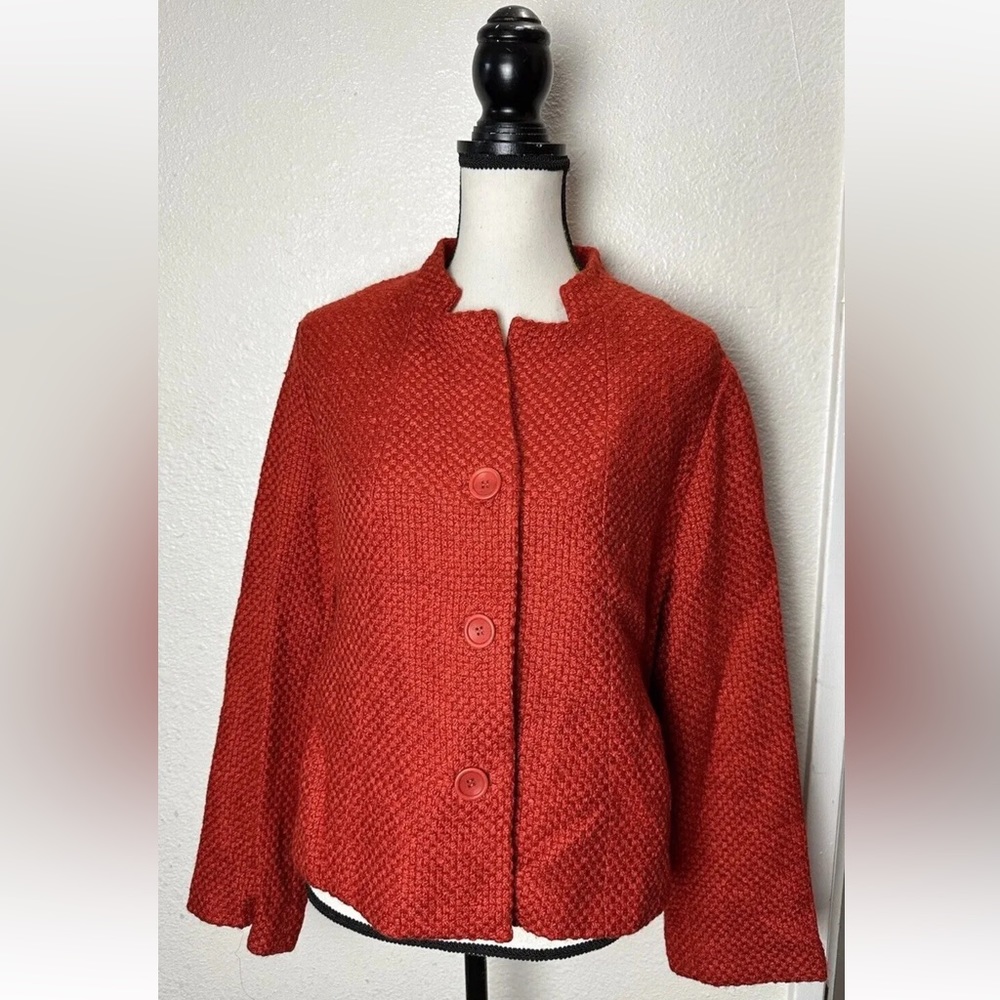 Eileen Fisher Wool Blend Jacket Blazer Size Small